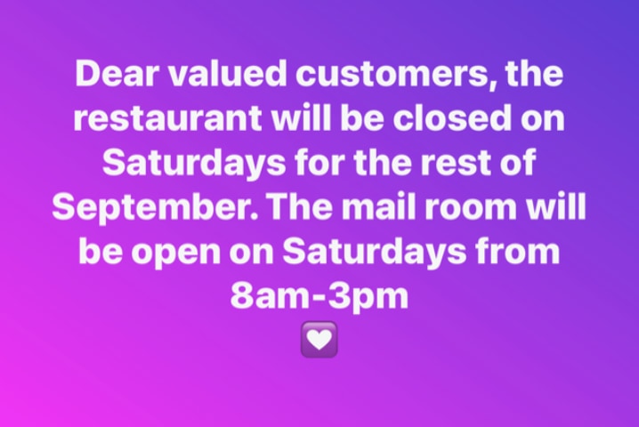 Closed September 2023